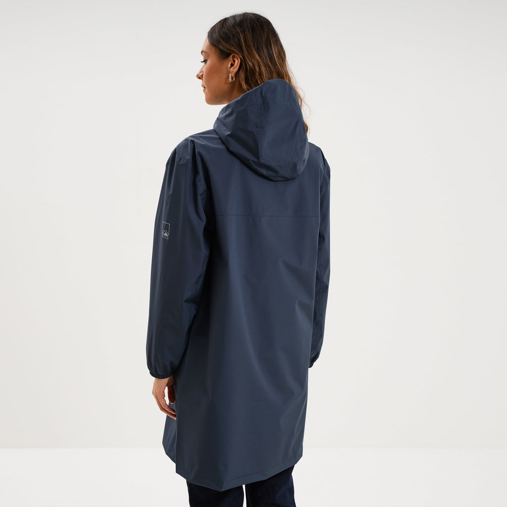 Parka longue impérméable coupe-vent gris foncé femme - 2