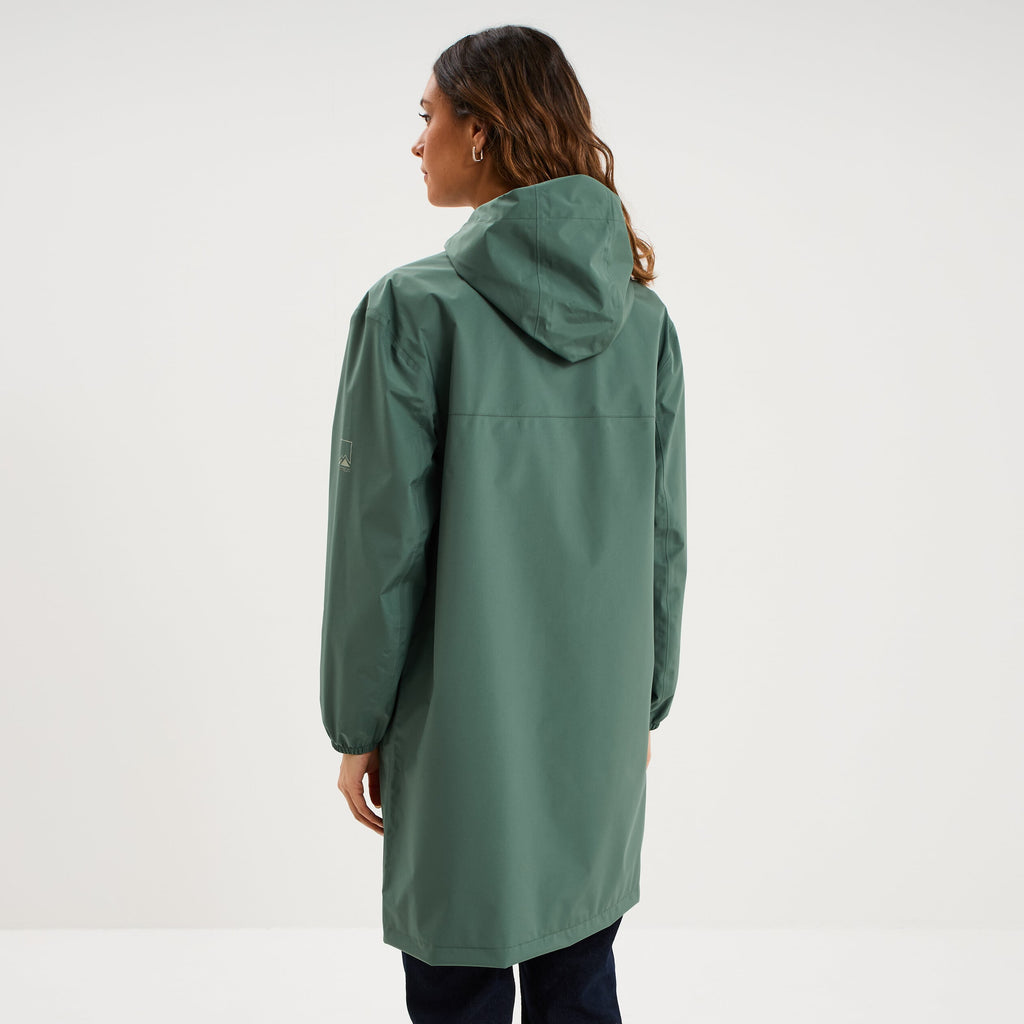 Parka longue impérméable coupe-vent gris foncé femme - 4