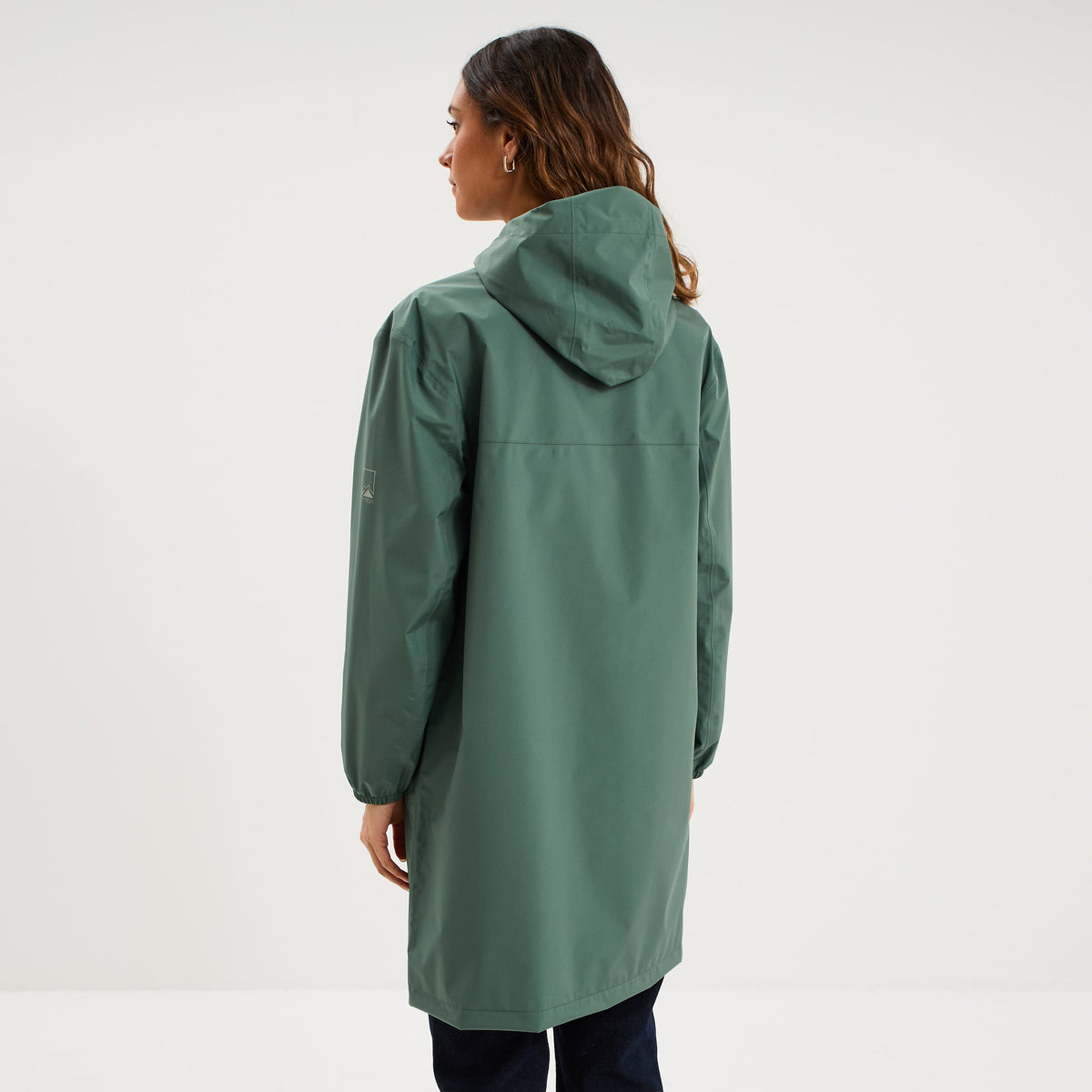 Parka longue impérméable coupe-vent gris foncé femme - 4