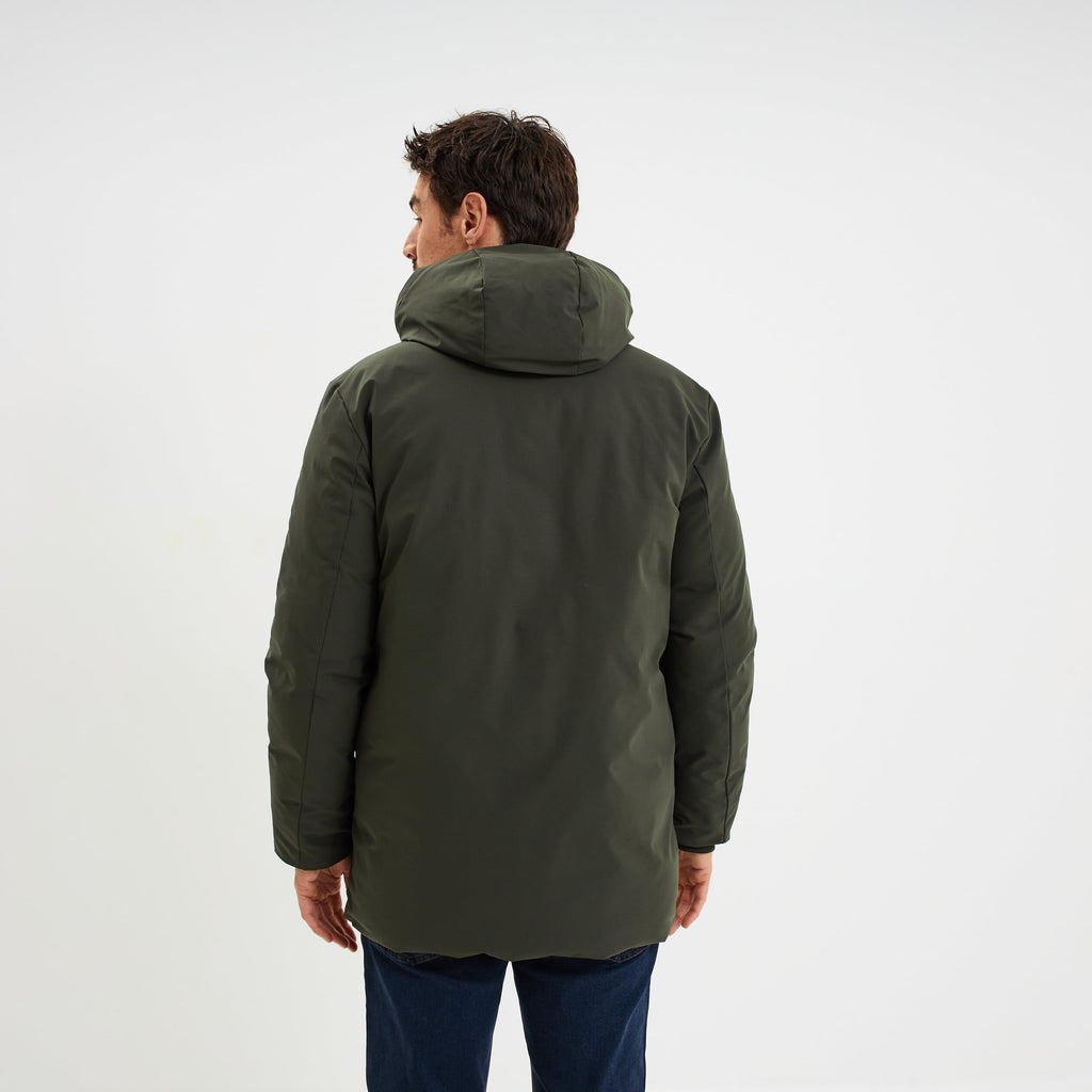 Parka mi-longue à capuche marron homme - 6