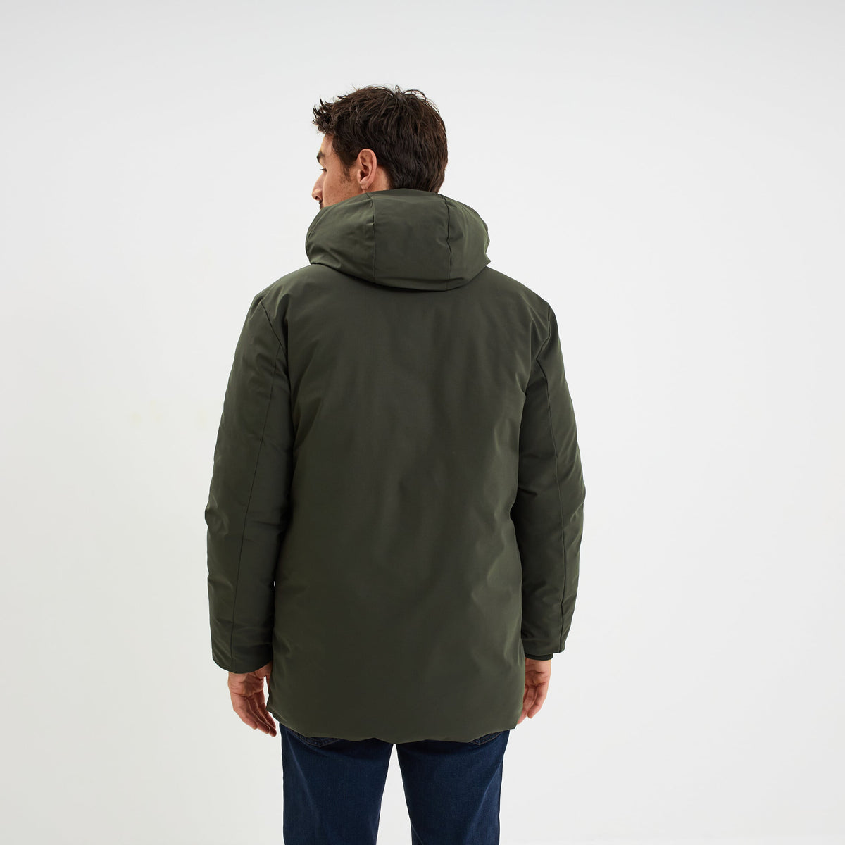 Parka mi-longue à capuche marron homme - 6
