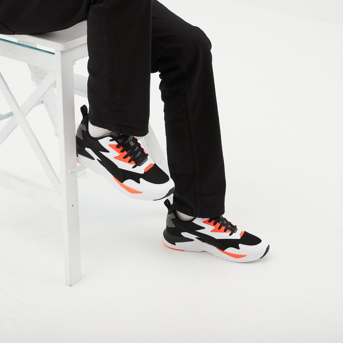 Runnings à lacets Puma rouge homme - 1