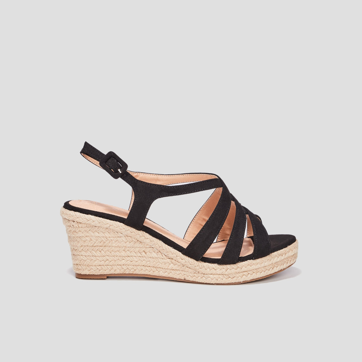 Sandales compensées noir femme - 2