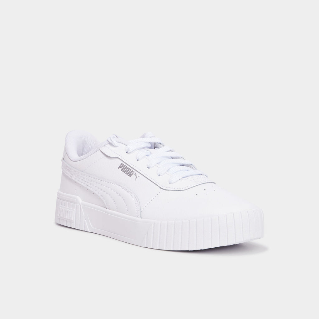 Tennis à lacets Puma Carina blanc femme - 1