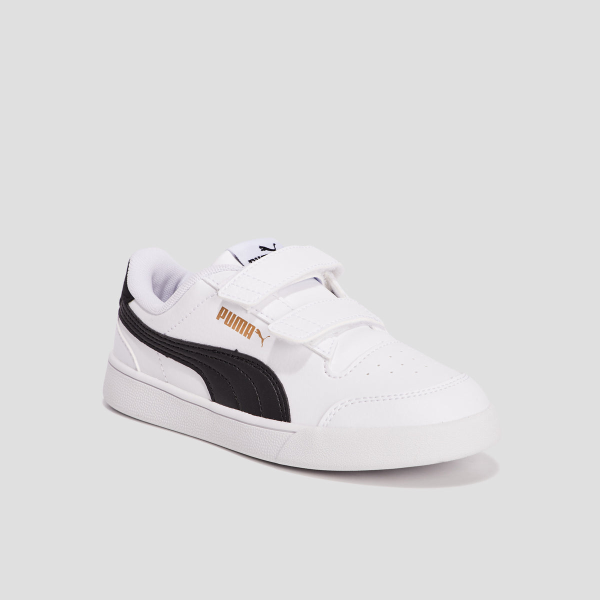 Tennis à scratchs Puma Shuffle blanc garçon - 1