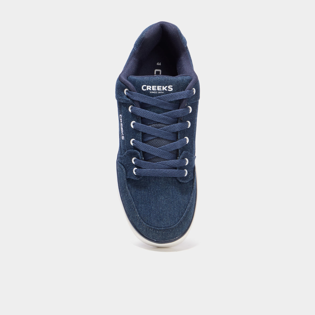 Tennis basses en toile à lacets bleu marine homme - 2
