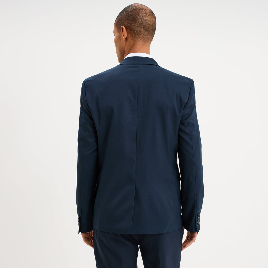 Veste blazer costume manches longues bleu electrique homme - 4