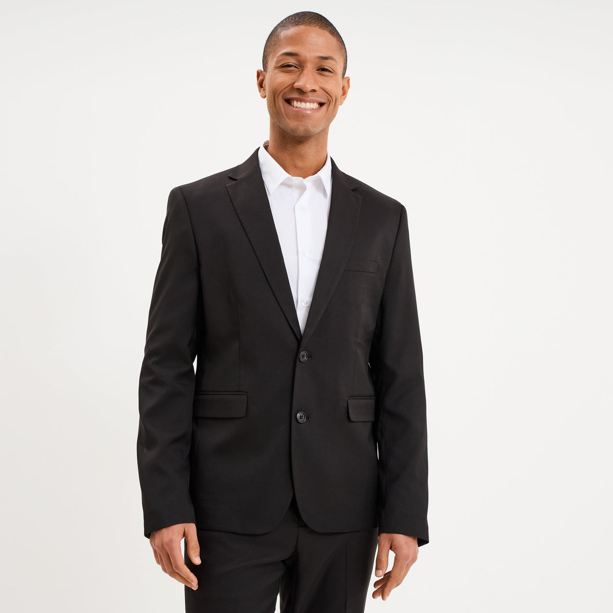 Veste blazer costume manches longues bleu electrique homme - 5