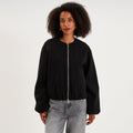 Veste boule oversize noir femme - 1