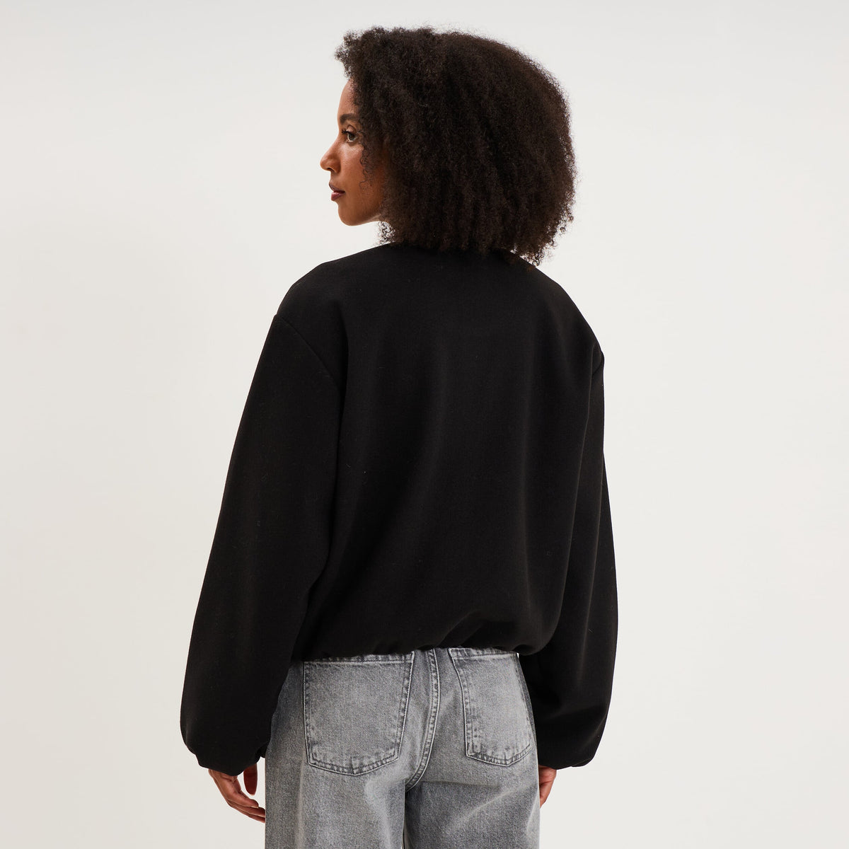 Veste boule oversize noir femme - 2