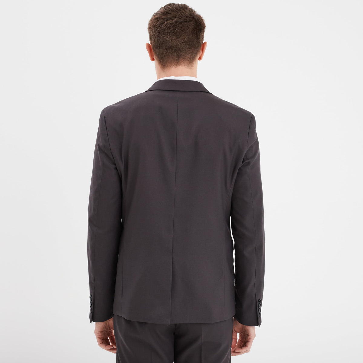 Veste de costume droite ajustée gris foncé homme - 2