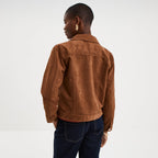 Veste effet suédine marron femme - 2