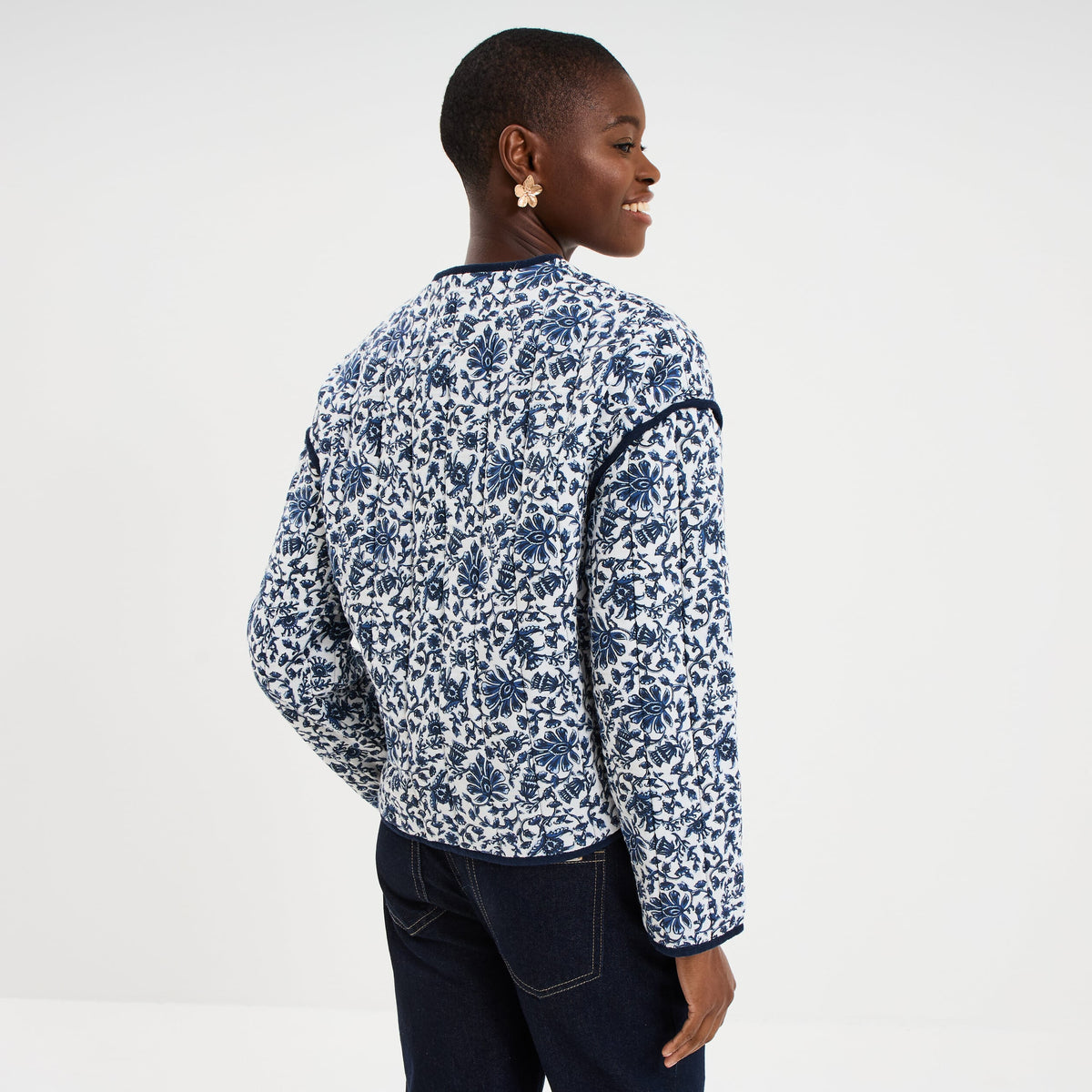 Veste manches longues matelassée blanc femme - 2