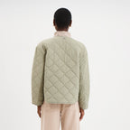 Veste matelassée boutonnée col rond camel femme - 8