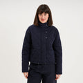 Veste matelassée taille ajustable bleu foncé femme - 1
