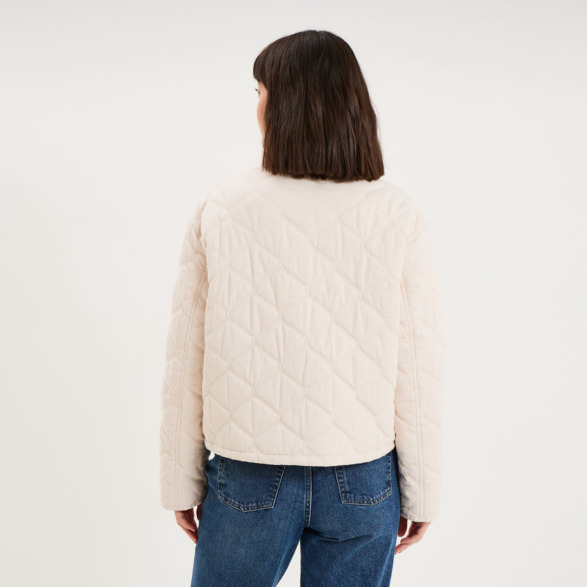 Veste matelassée taille ajustable bleu foncé femme - 4