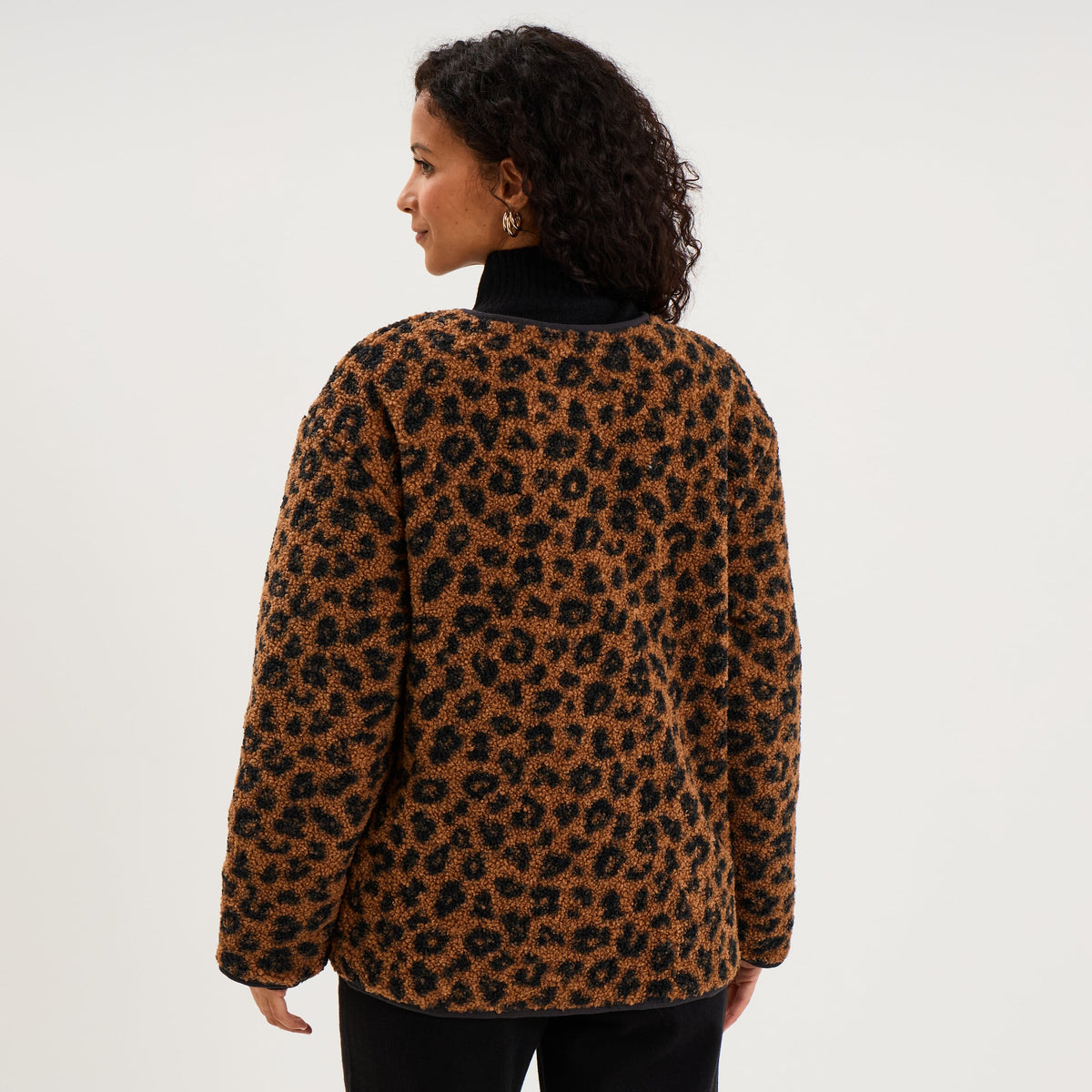 Veste polaire réversible et matelassée marron foncé femme - 6